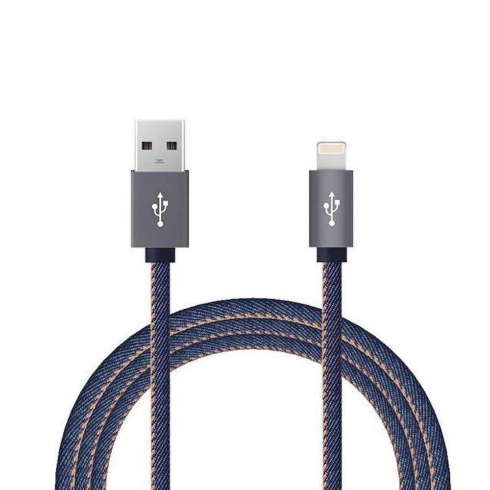 Jean fabric apple lightning cable